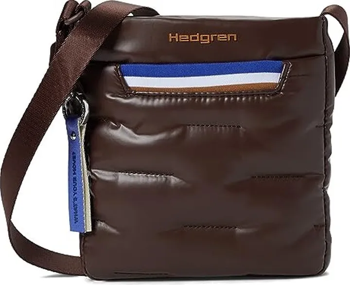 Hedgren Cushy - Flat Vertical Crossover (Bitter Chocolate) Cross Body Handbags