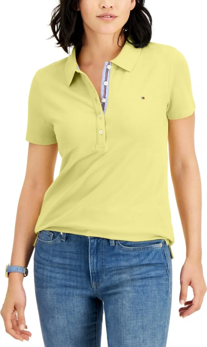 Tommy Hilfiger Women's Solid Short-Sleeve Polo Top