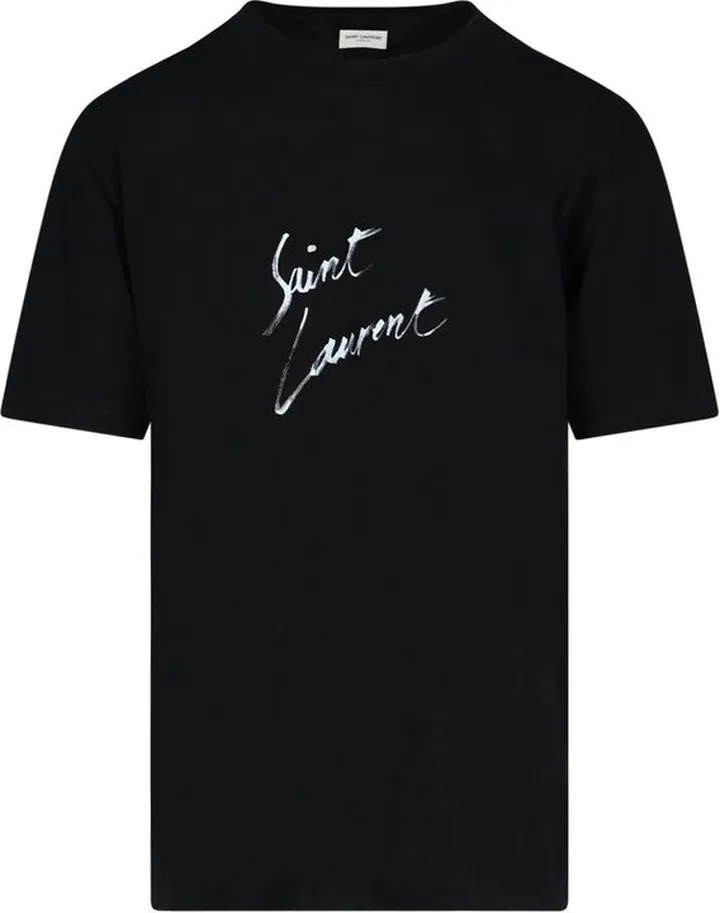 Saint Laurent Logo Printed Crewneck T-Shirt