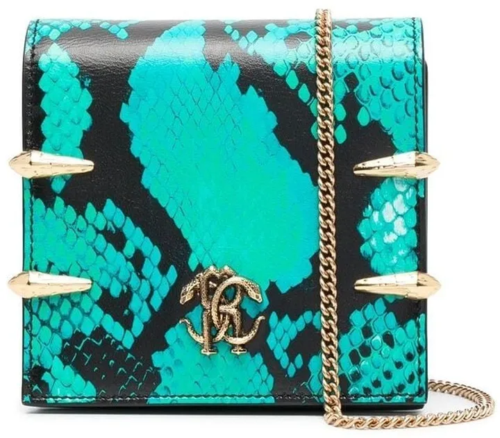 Tiger Tooth python-print mini bag