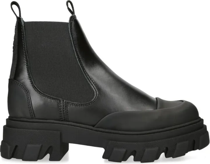 Ganni Leather Low Chelsea Boots