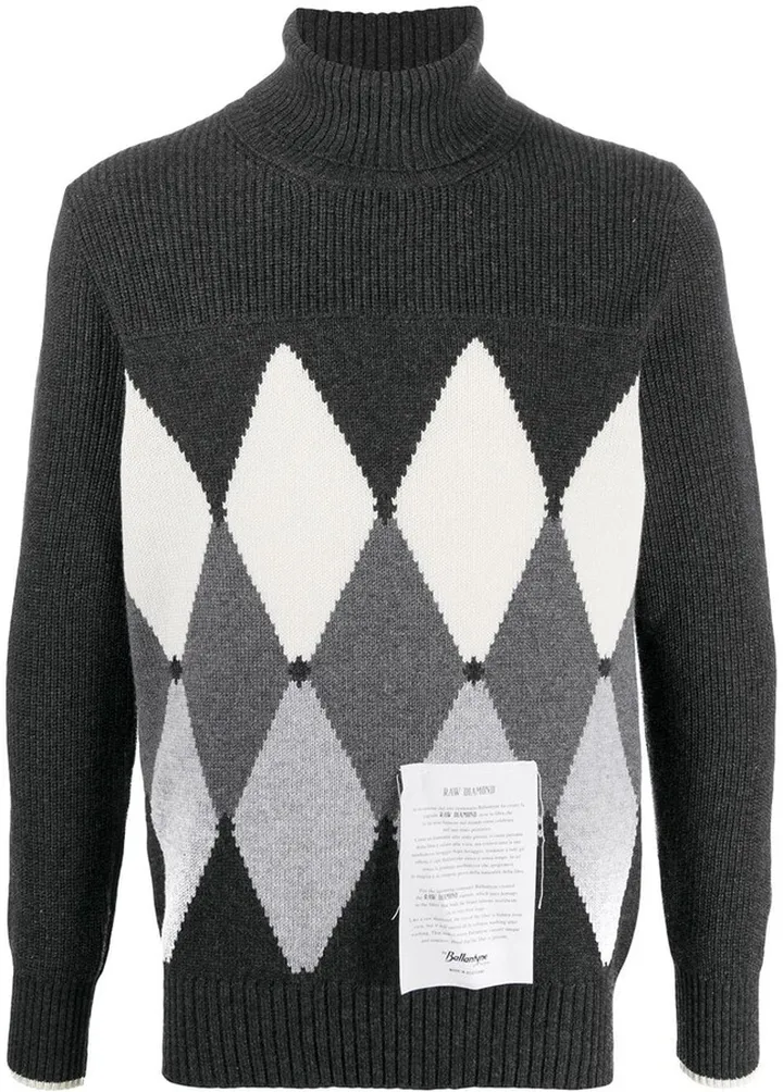 Diamond cashmere jumper