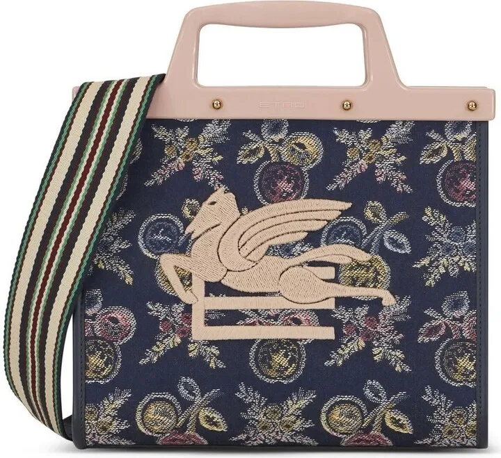 Logo-Embroidered Jacquard Tote Bag