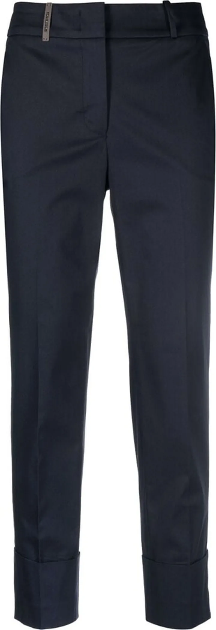 Cropped Tailored Cotton Trousers