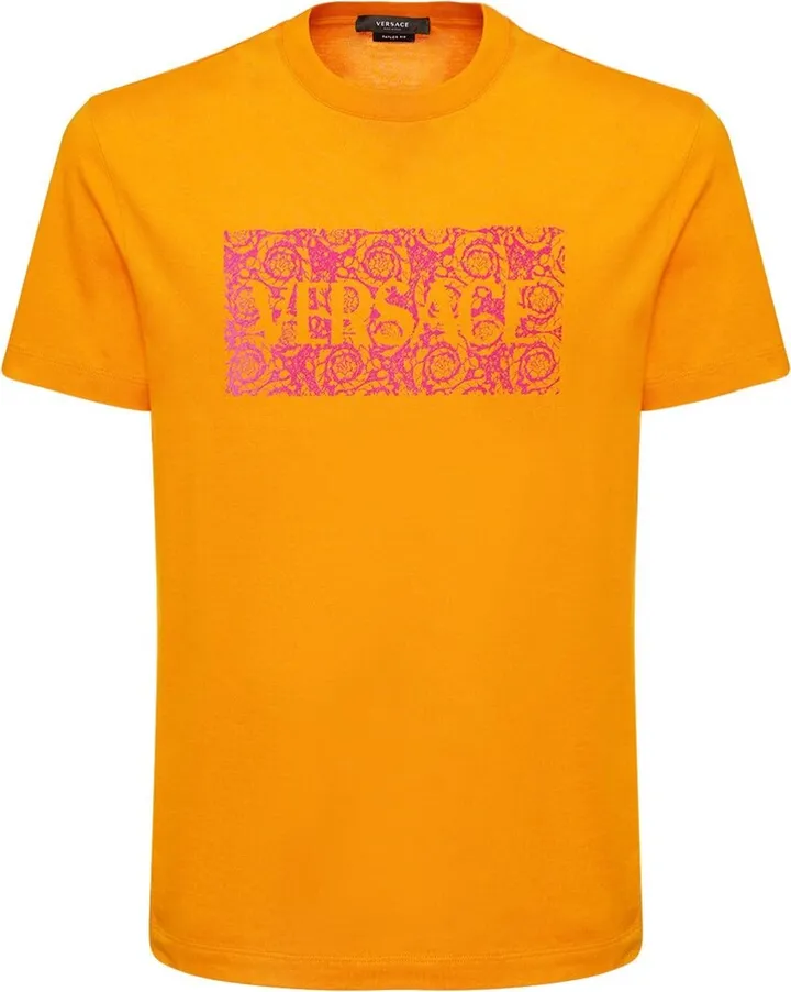 Baroque flocked cotton t-shirt
