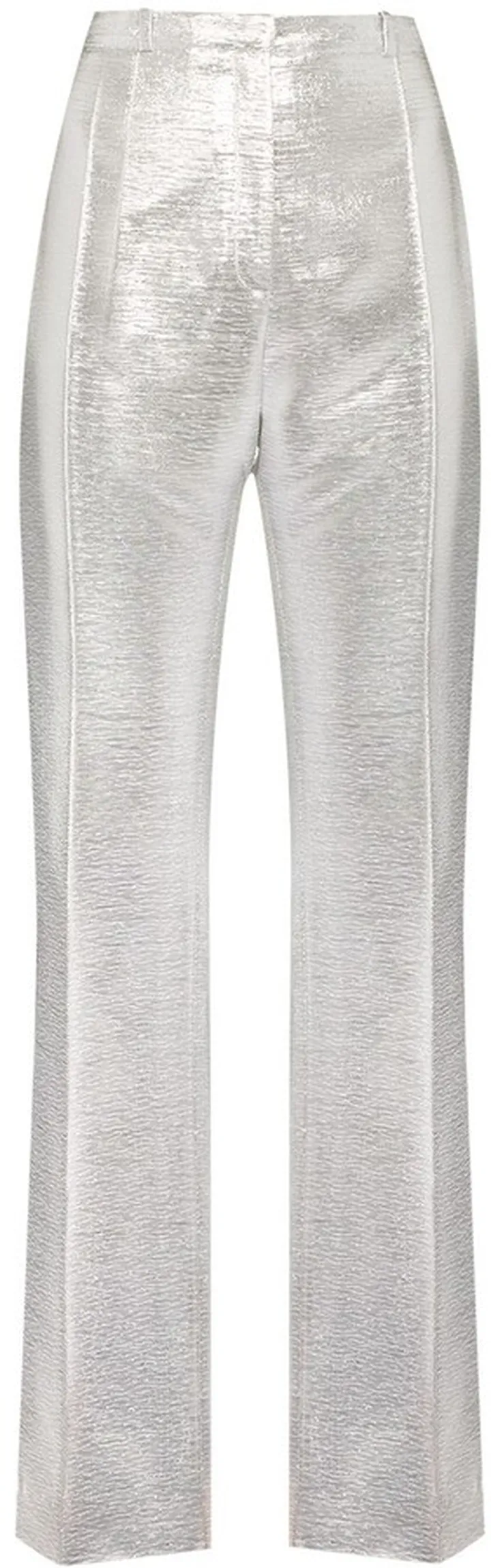 Metallic-Sheen Tailored Trousers