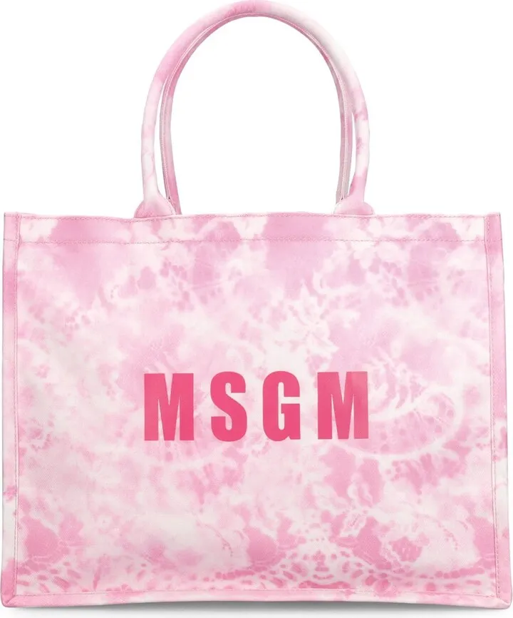 Large tie dye canvas tote bag
