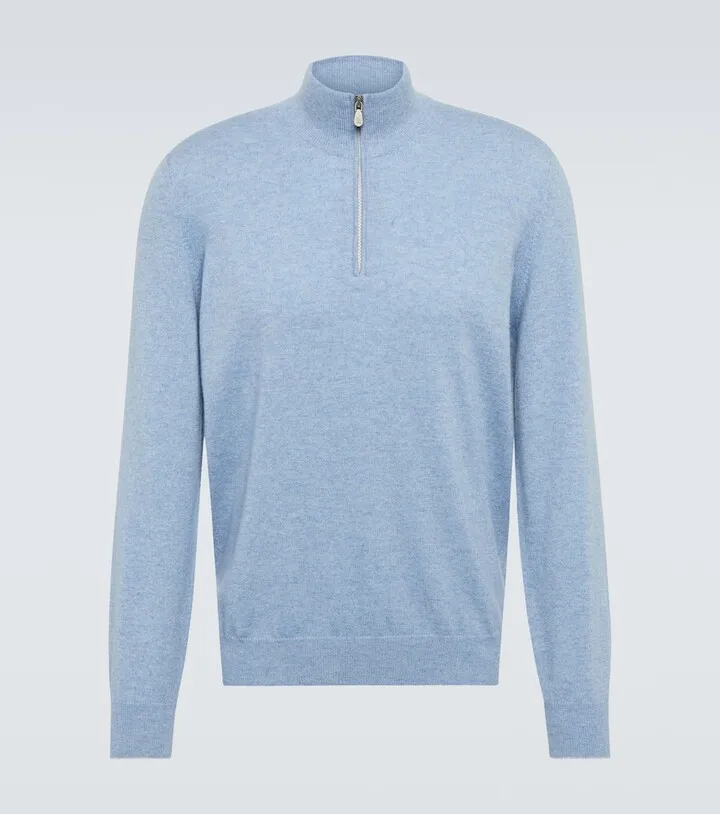 Half-zip cashmere sweater