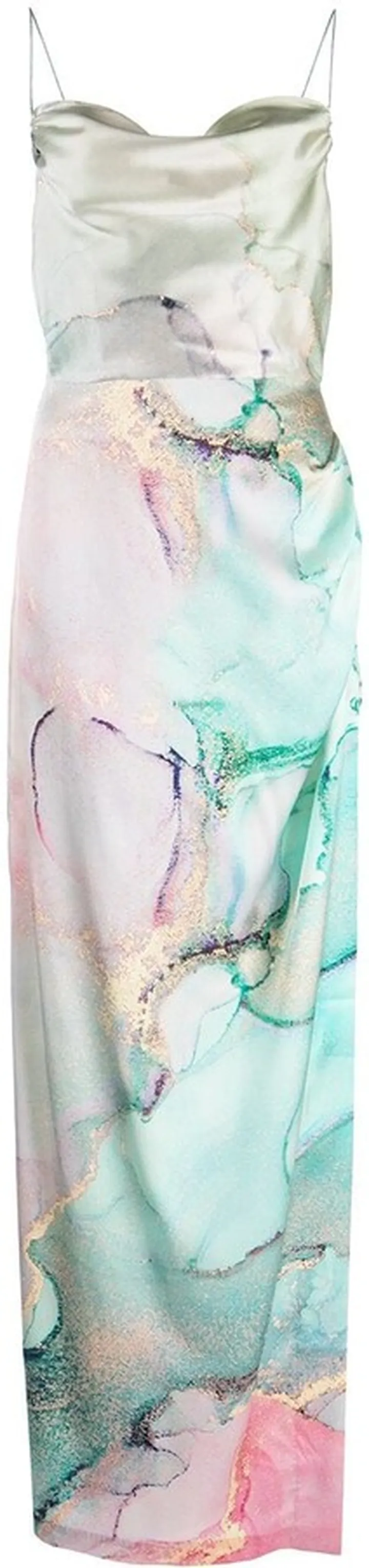 Marlene marble-print dress