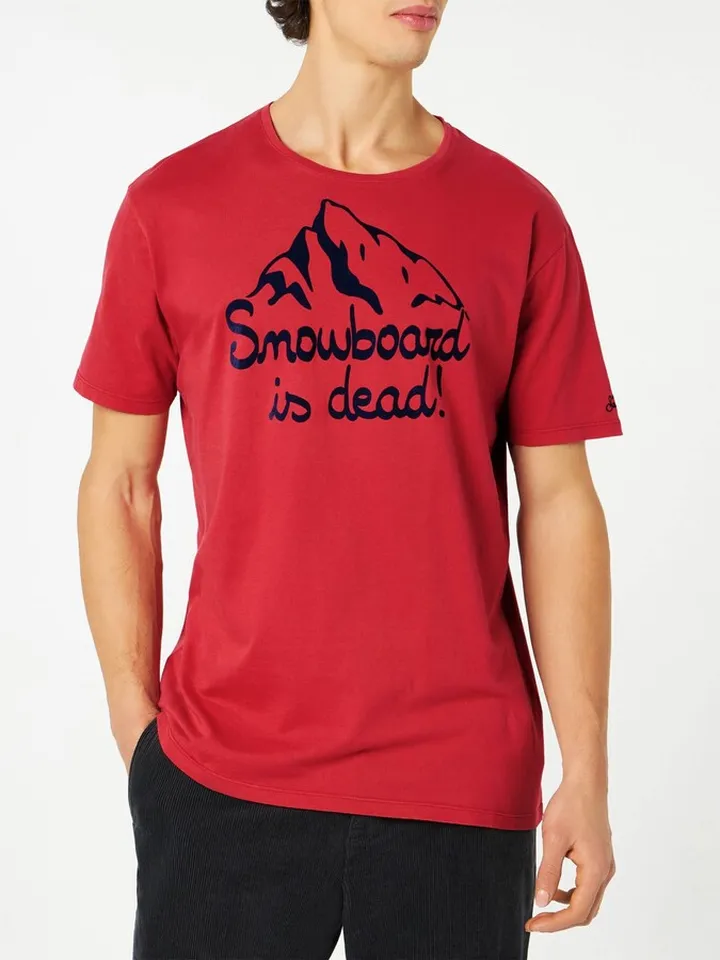 Snowboard Is Dead Red T-shirt
