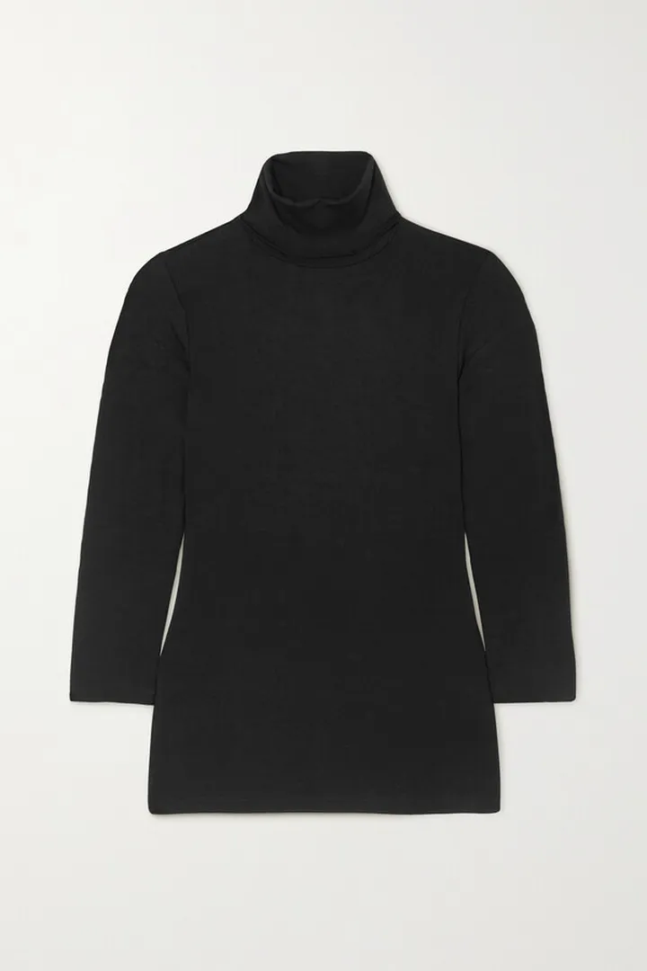 L'Agence - Aja Stretch-jersey Turtleneck Top - Black