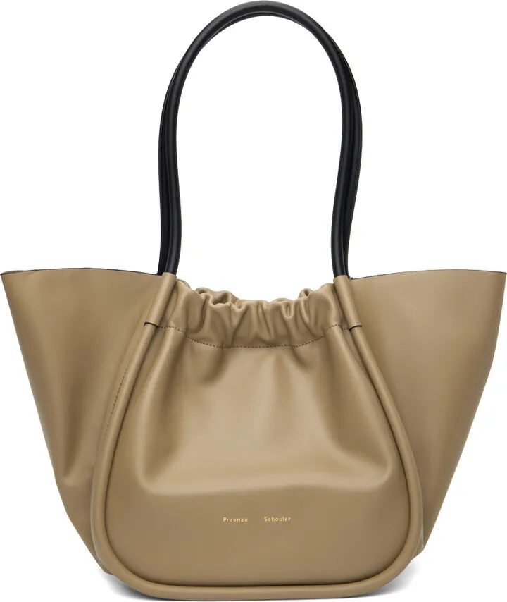 Proenza Schouler Taupe Large Ruched Tote