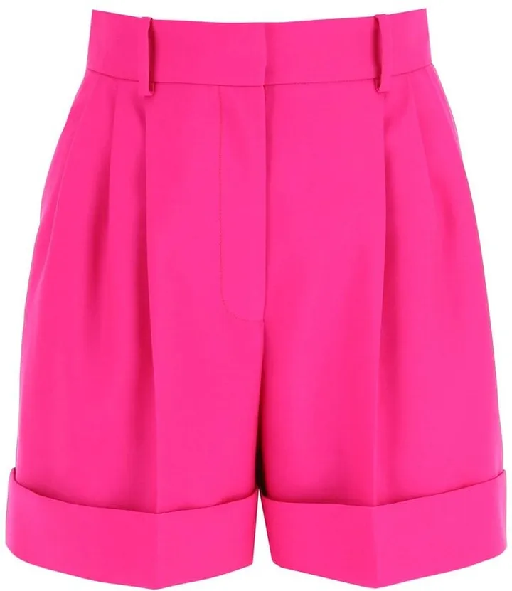 Alexander McQueen Pleat Detailed Tailored Shorts