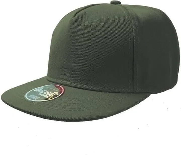 Atlantis Flat Visor 5 Panel Cap Pack Of 2 - Olive
