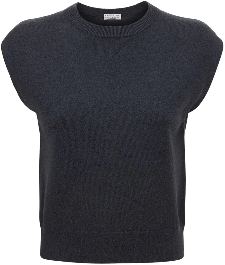 Cashmere knit vest