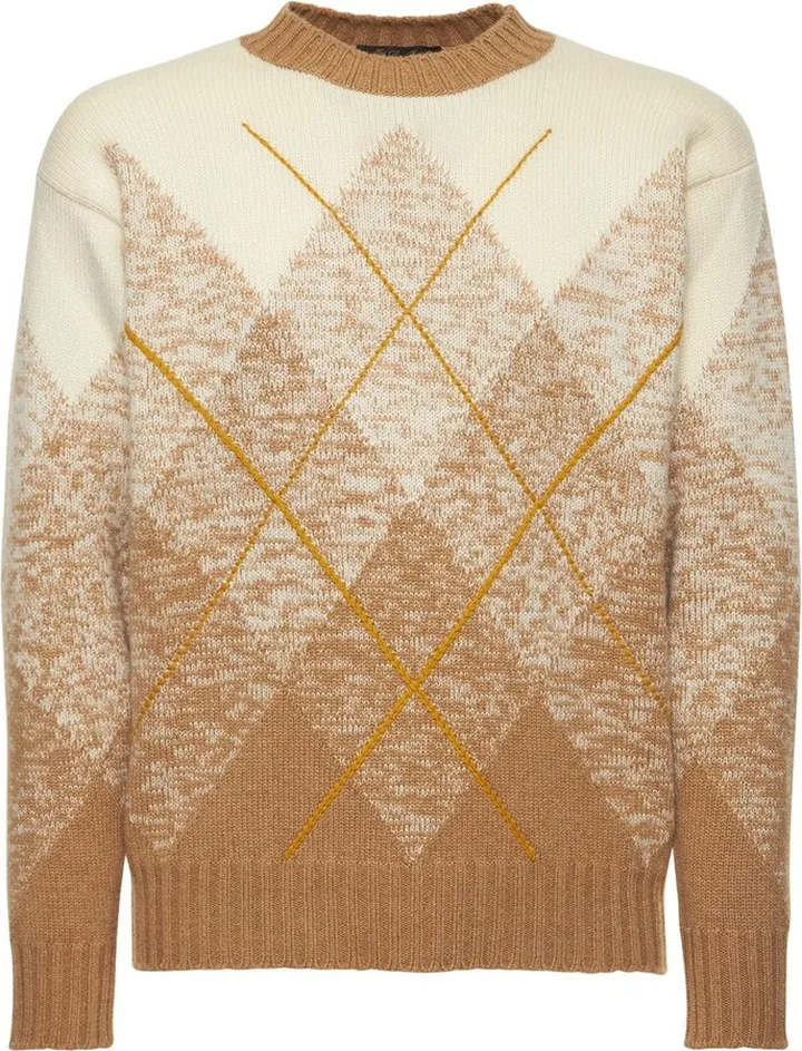 Snow Wander diamond cashmere sweater