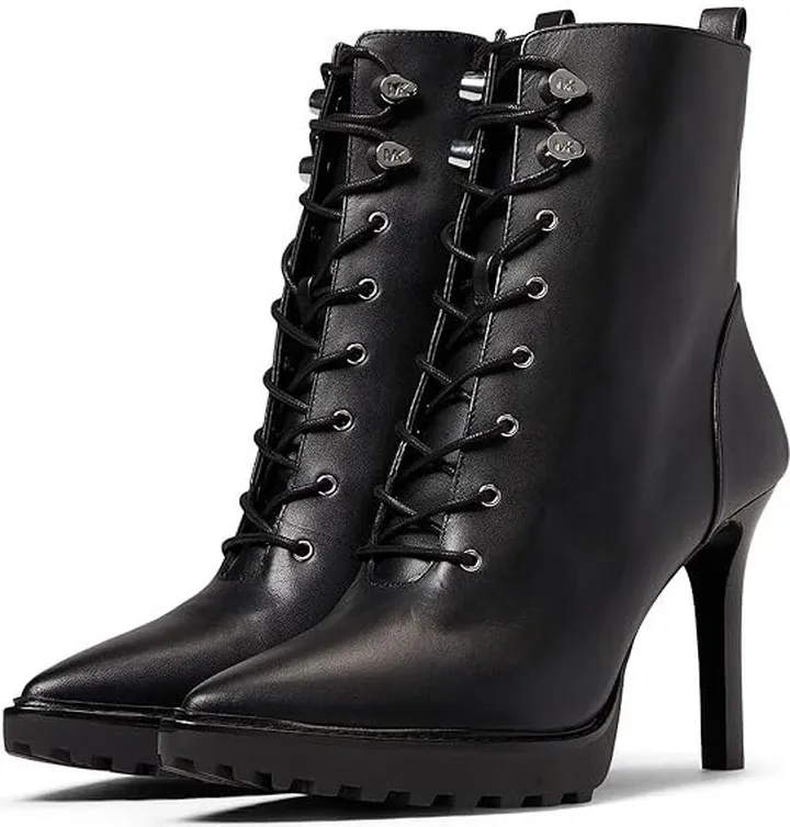 MICHAEL Michael Kors Kyle Lace-Up Bootie (Black) Women's Shoes