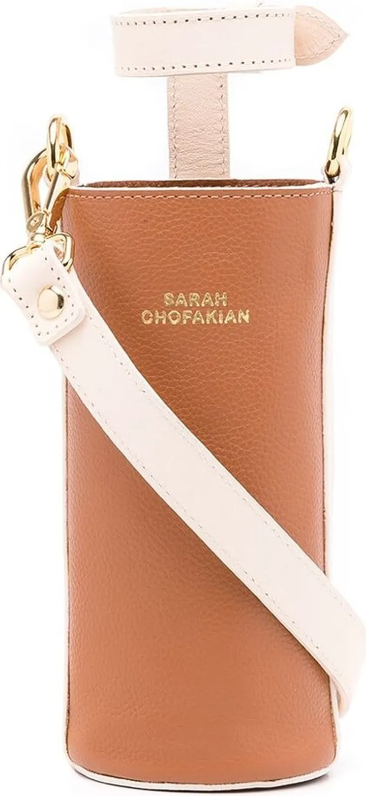 Two-Tone Leather Bottle Case