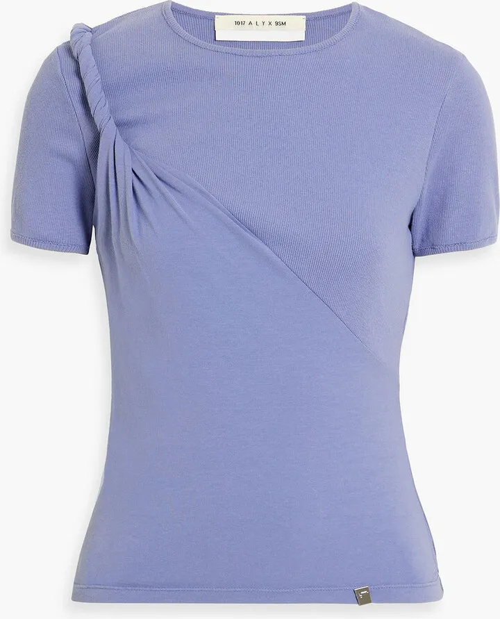 Twisted stretch-cotton jersey T-shirt