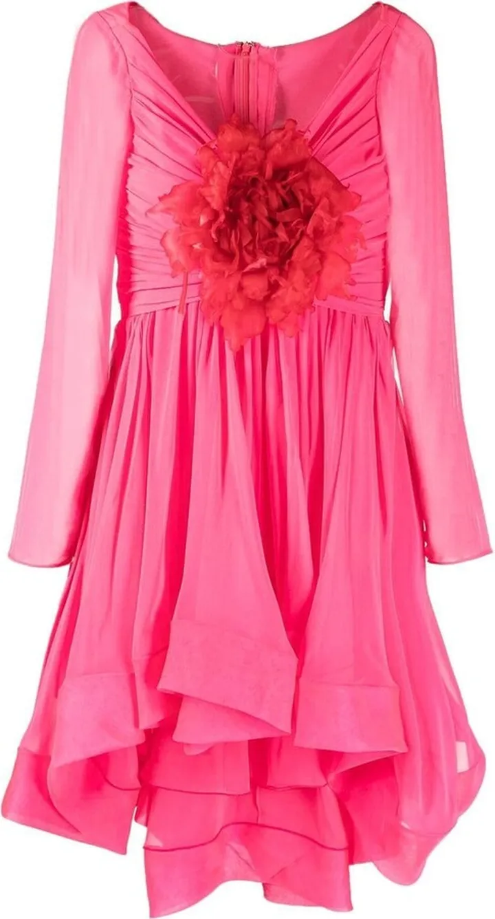 Ruched High-Low Dress
