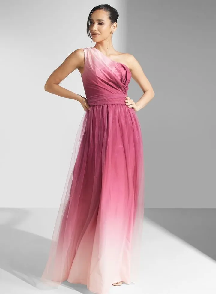 One Shoulder Ruched Detail Dress