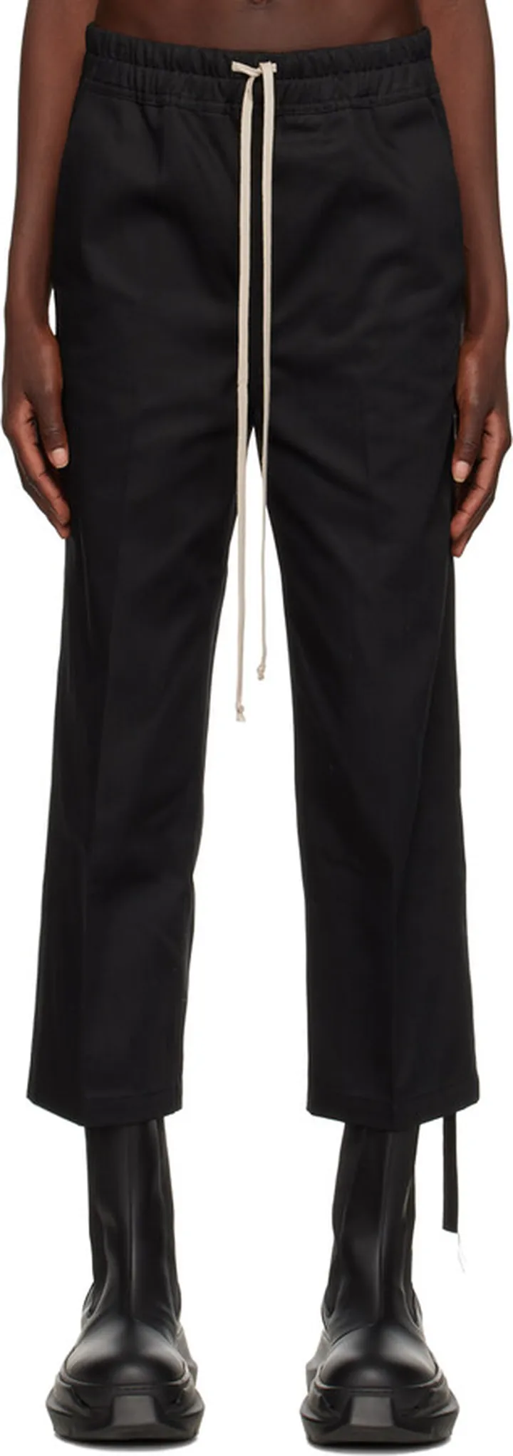 Rick Owens DRKSHDW Black Cropped Trousers