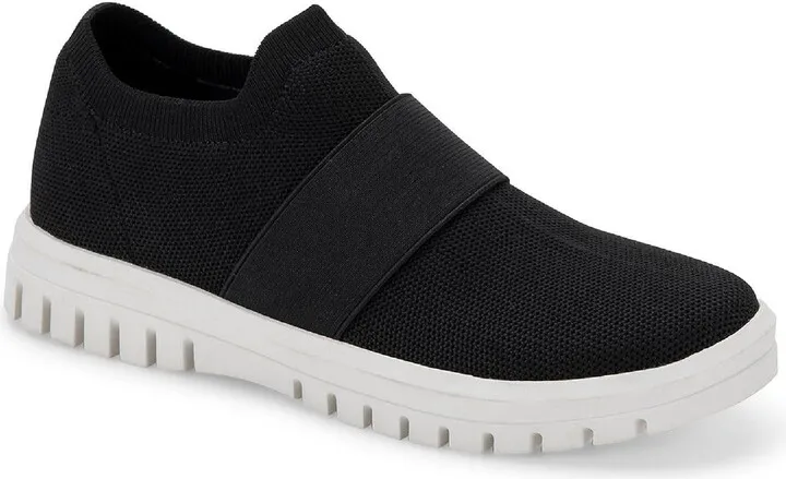 Frejya Womens Knit Solid Slip-On Sneakers