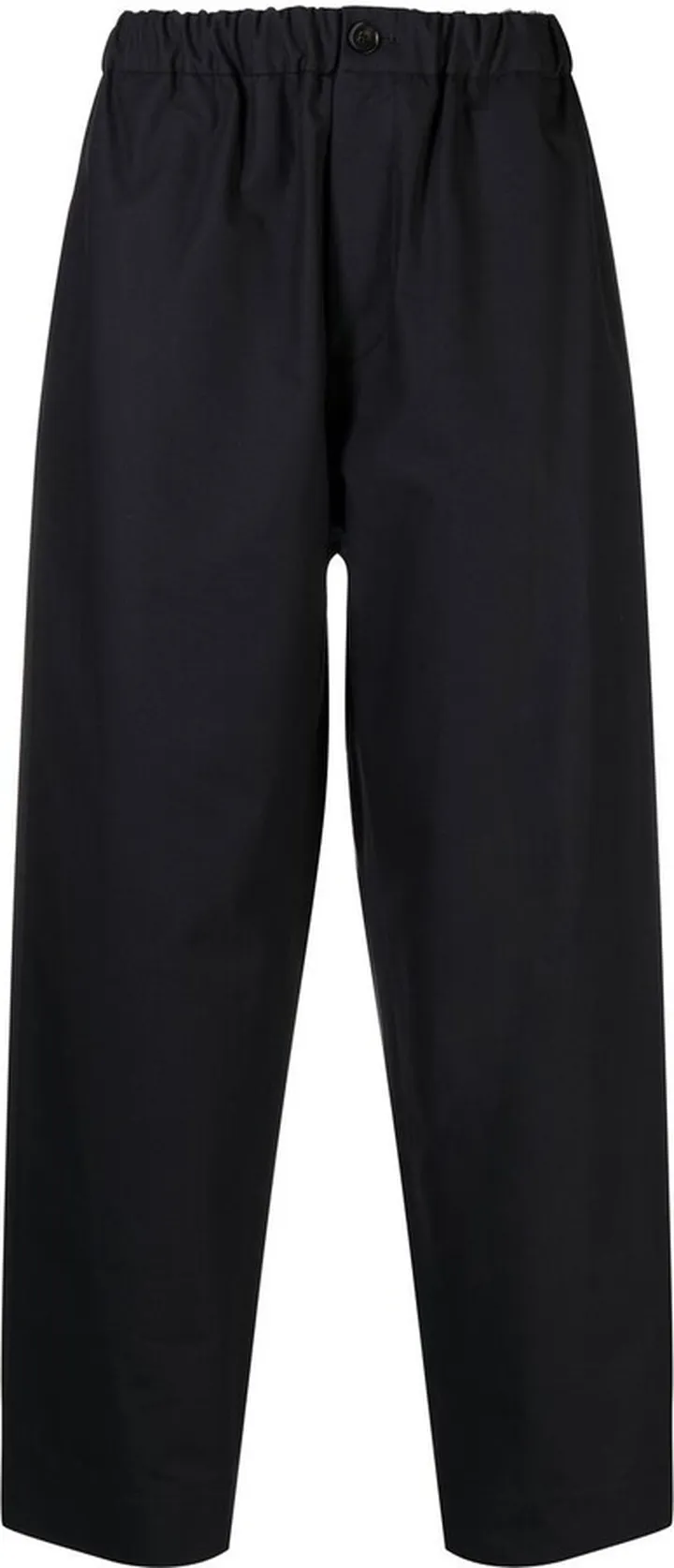 Elasticated Straight-Leg Trousers