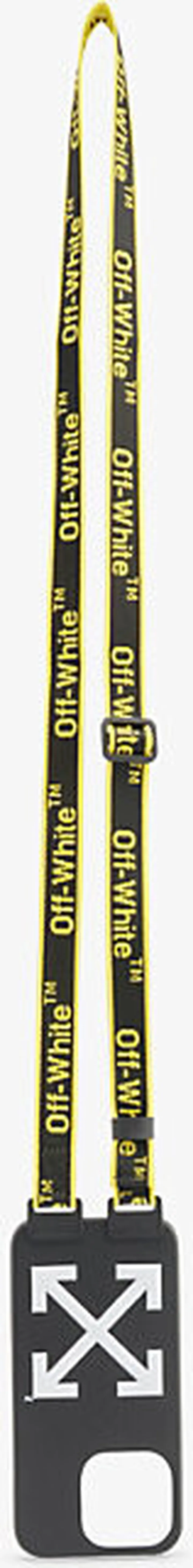 Mens Black Yellow Brand-print Phone Case Iphone 14 Pro