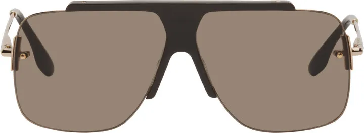 Victoria Beckham Brown Rimless Sunglasses
