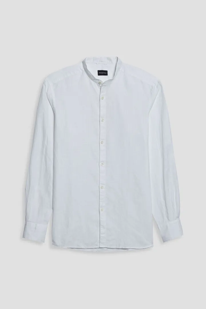 Cotton and linen-blend shirt