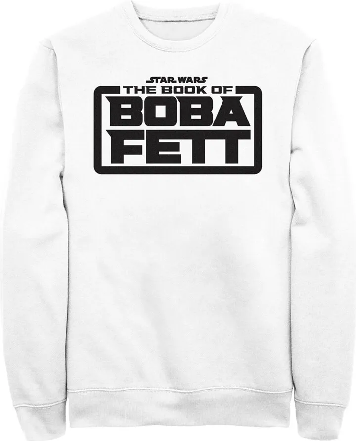 Men's Star Wars: The Book of Boba Fett Black Logo Sweatshirt - White - Large