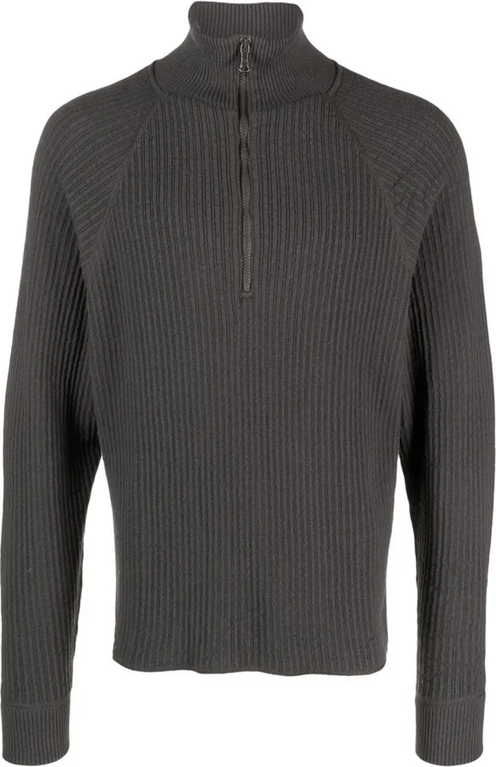 Half-Zip Ribbed Jumper