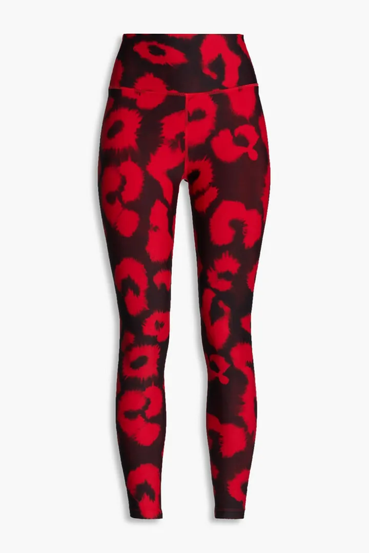 Ava cropped printed stretch leggings