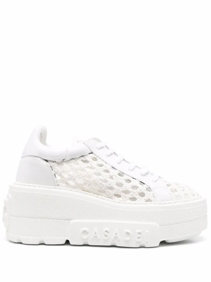Woven Platform Sneakers