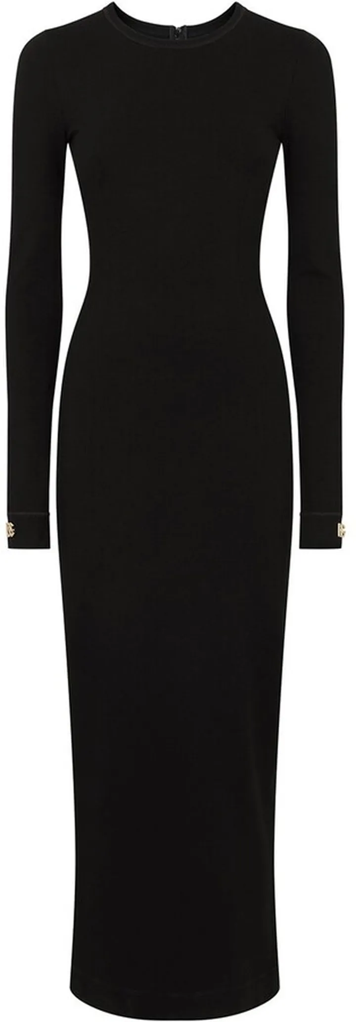 Fitted Logo-Cuff Dress