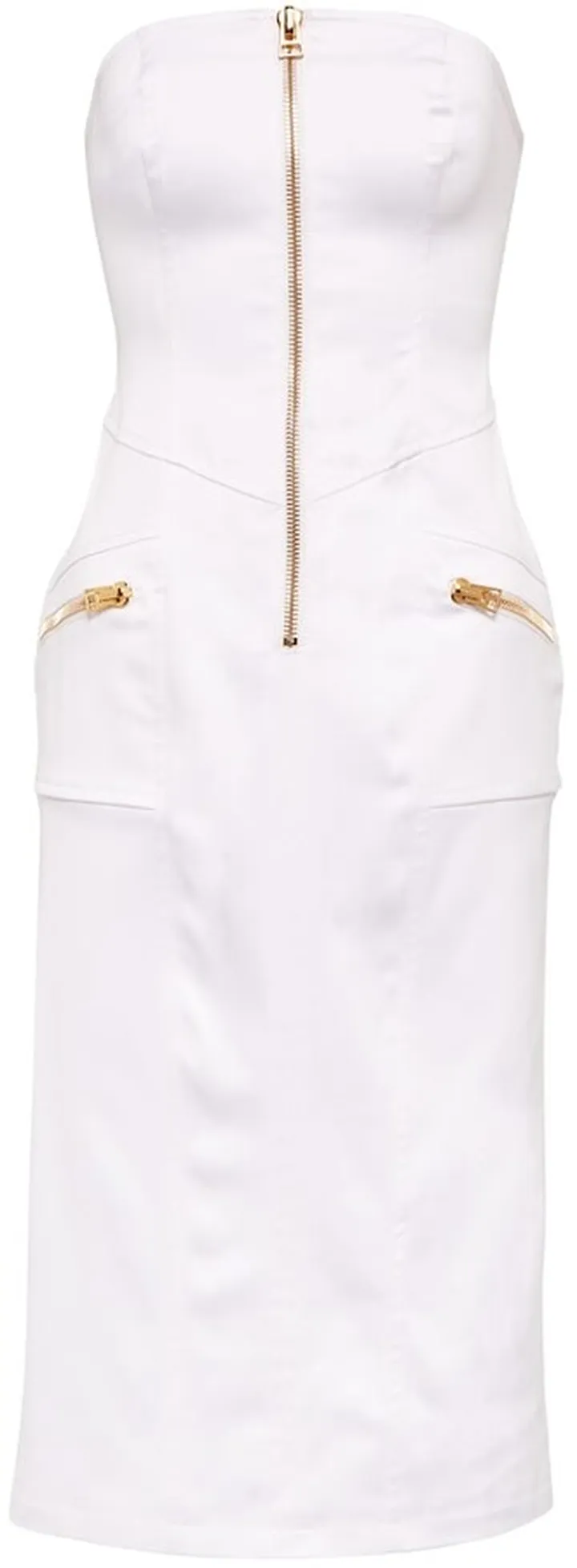 Cotton-blend bustier dress
