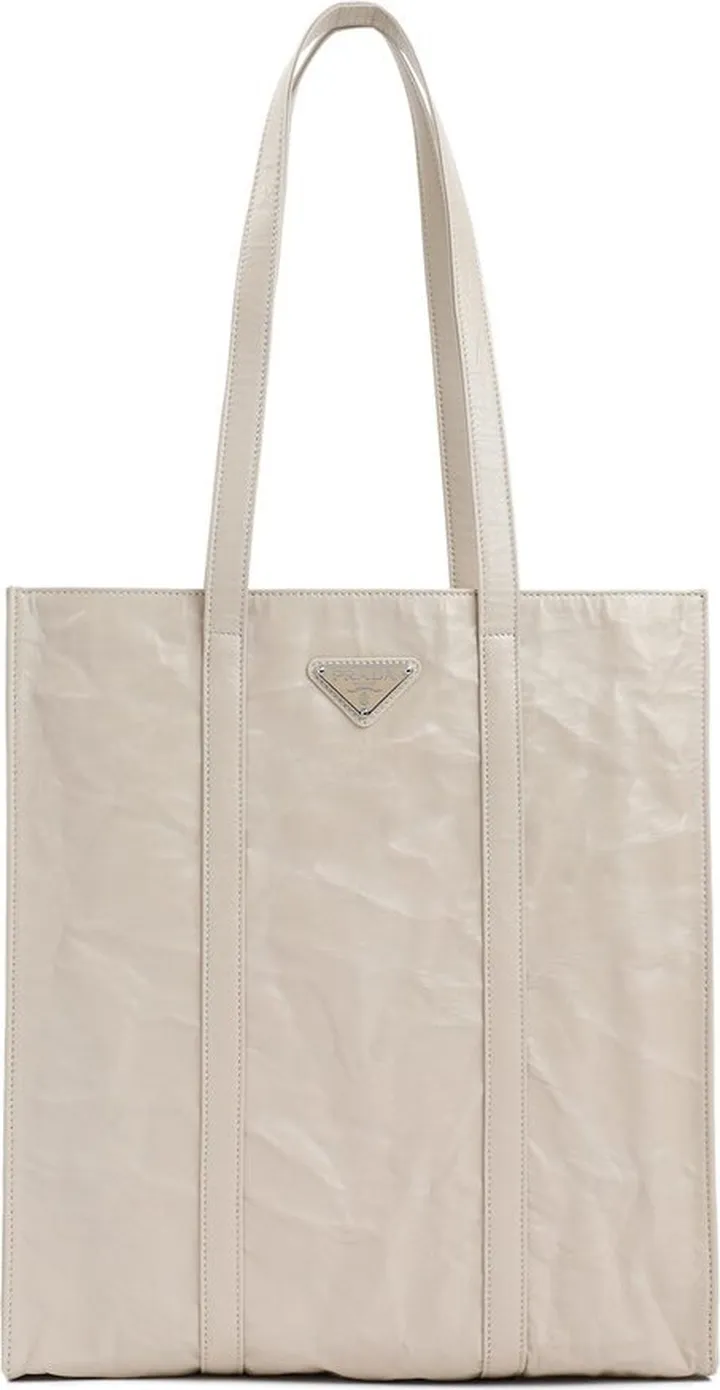 Prada Logo-Plaque Tote Bag
