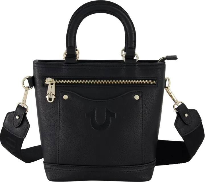 True Religion Women's Tote With Horseshoe zipper pull