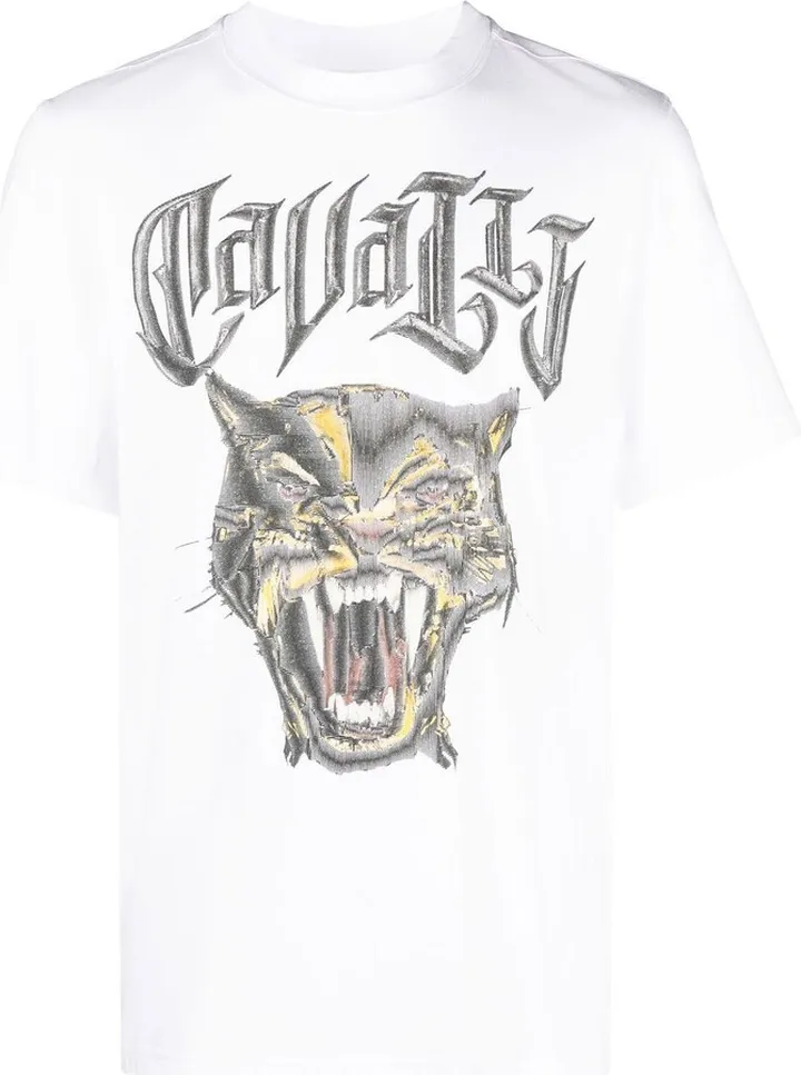 panther-print short-sleeved T-shirt