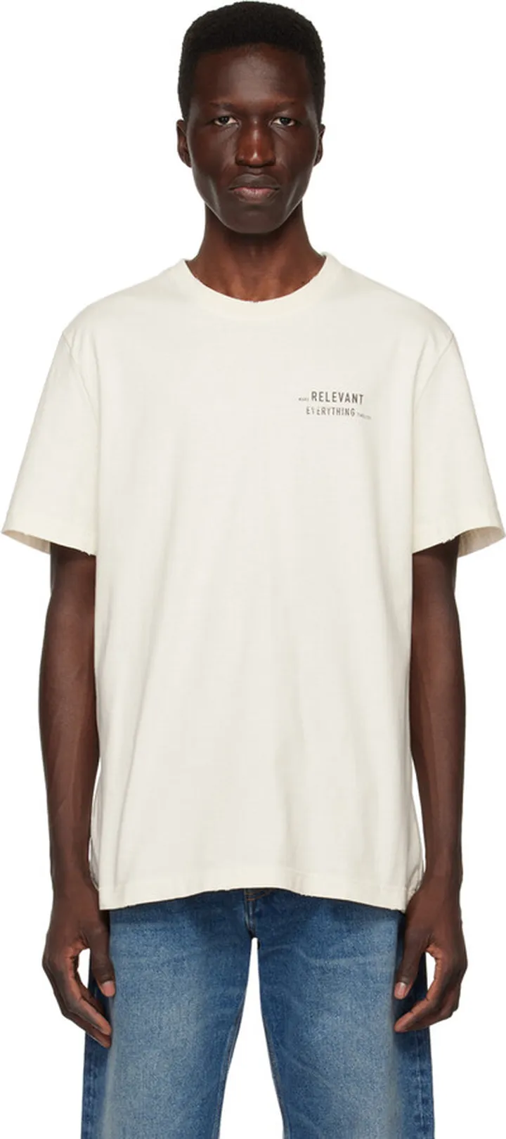 Golden Goose Off-White Distressed T-Shirt