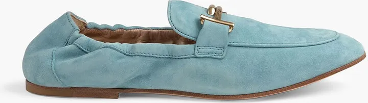 Double T suede loafers