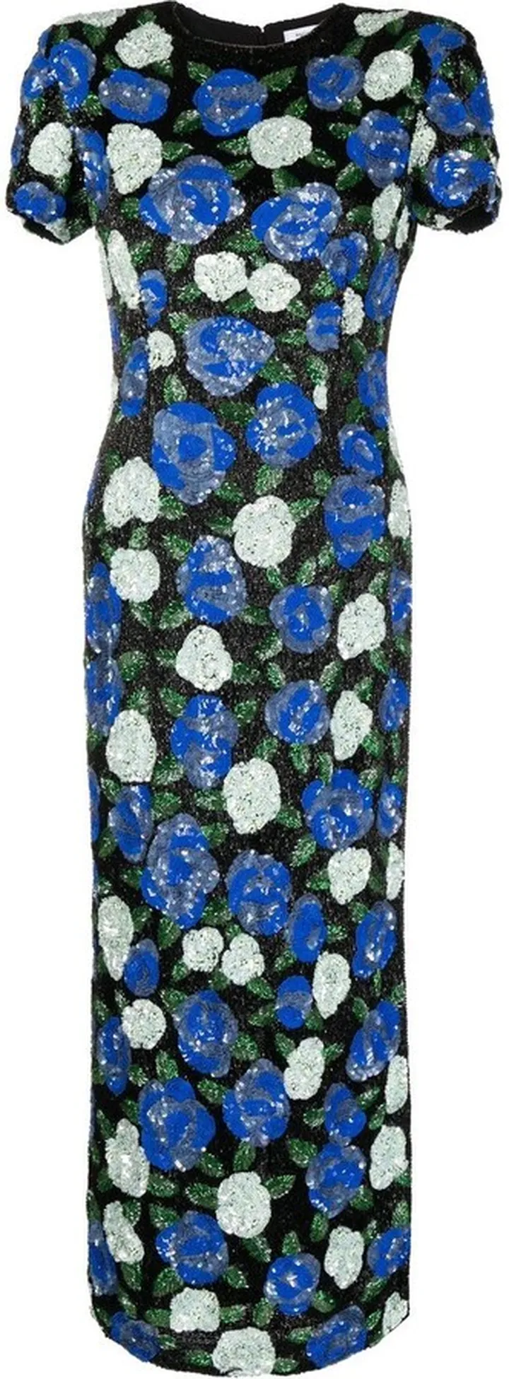 Rhinestone Floral Print Dress