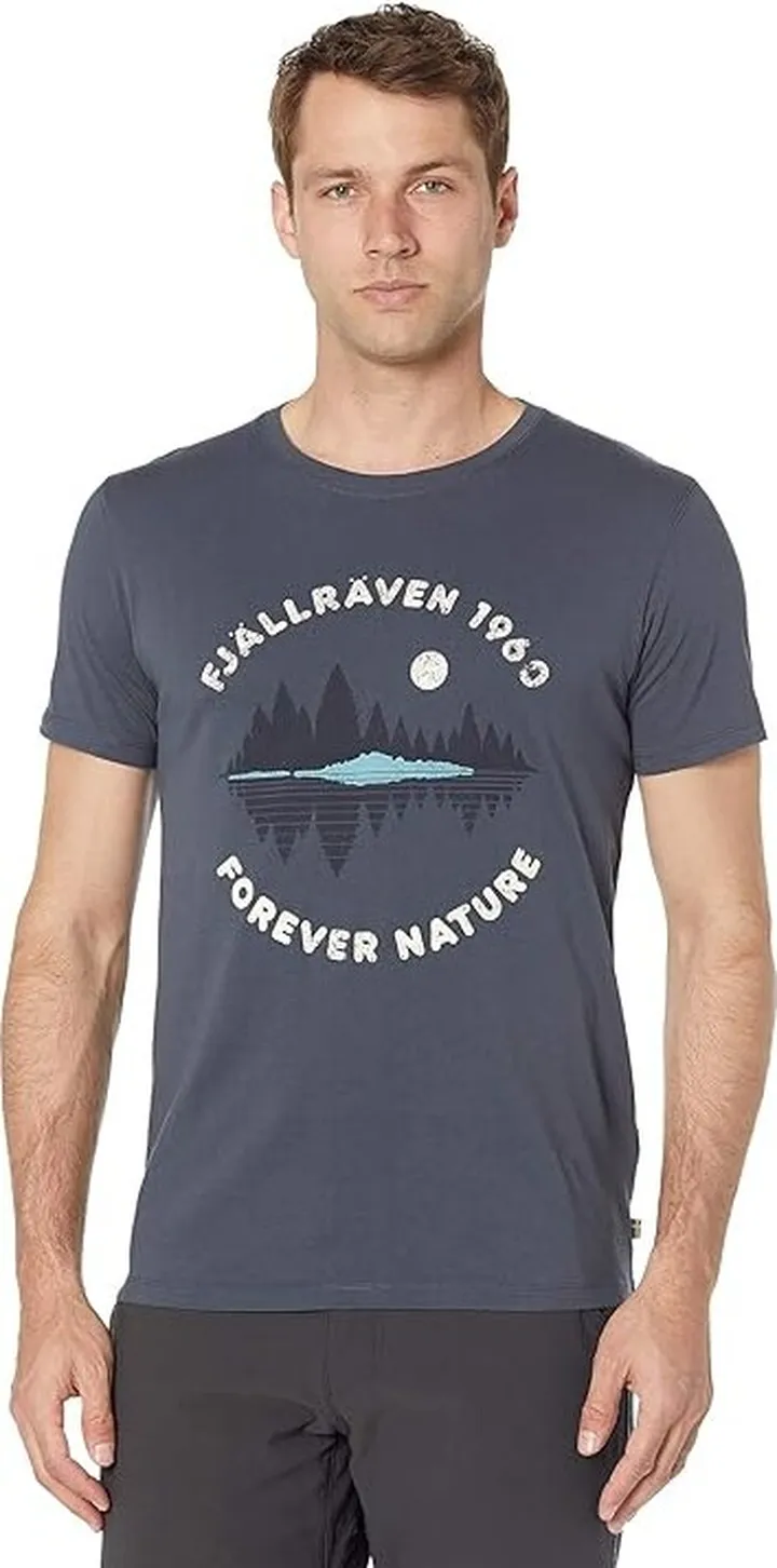 Fjallraven Forest Mirror T-Shirt (Navy) Men's Clothing