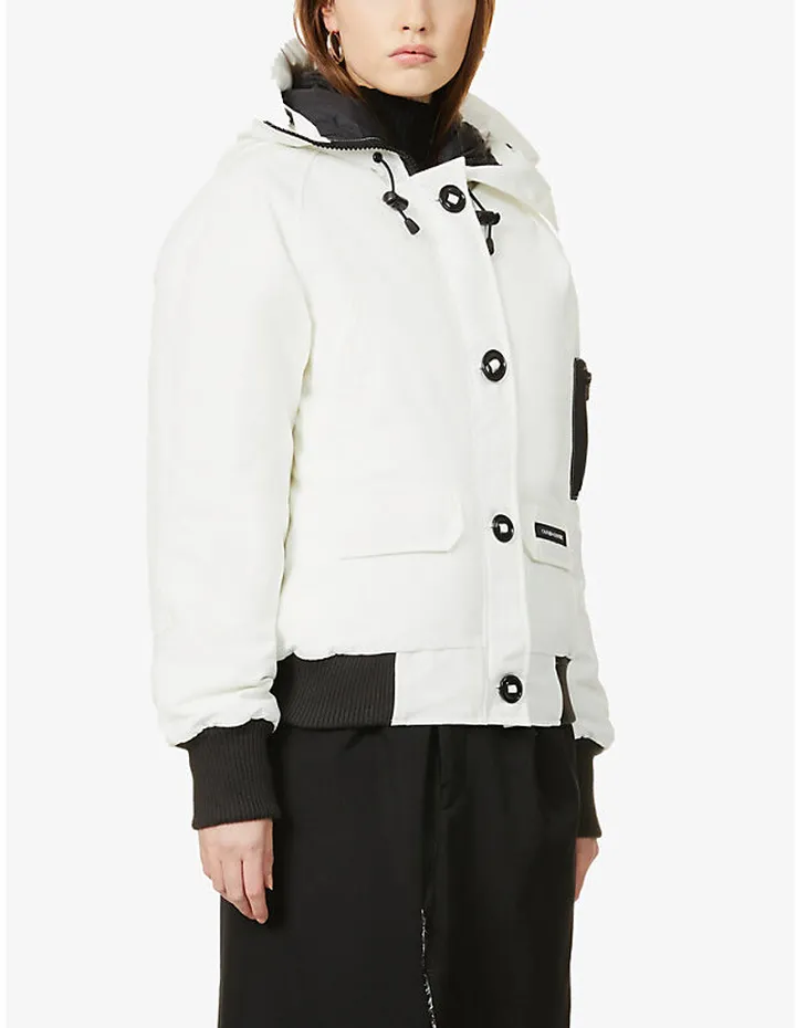 Womens N Star Wh Chilliwack Hooded Cotton-blend Bomber Jacket
