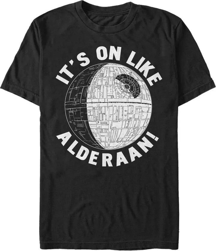 Men's Star Wars It's On Like Alderaan T-Shirt - Black - Small