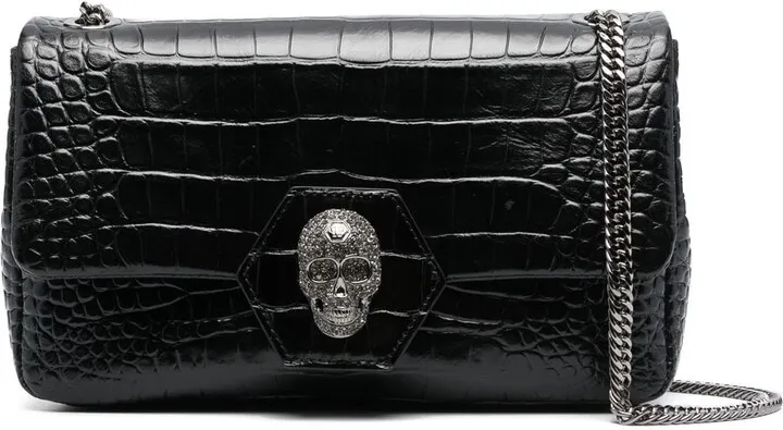 Crystal Skull-Detail Shoulder Bag