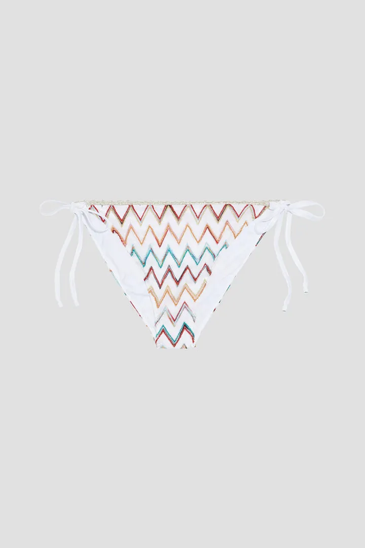 Mare metallic crochet-knit low-rise briefs