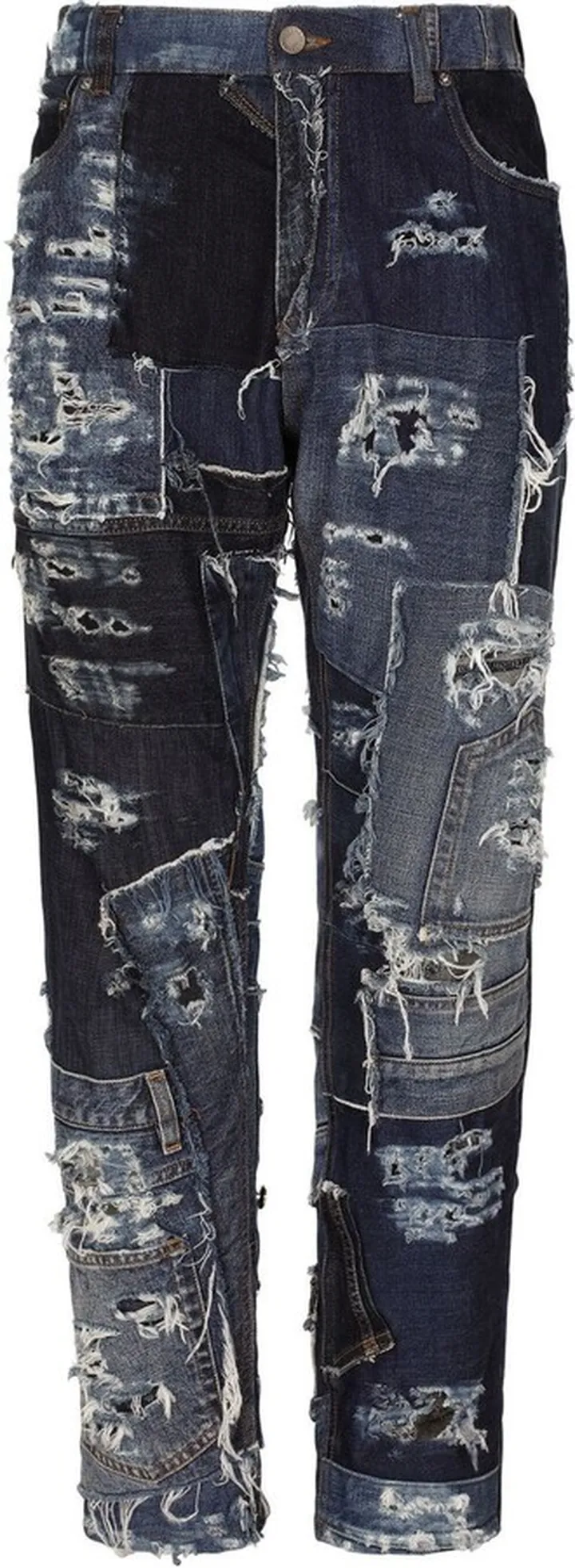 Ripped-Design Tapered Jeans