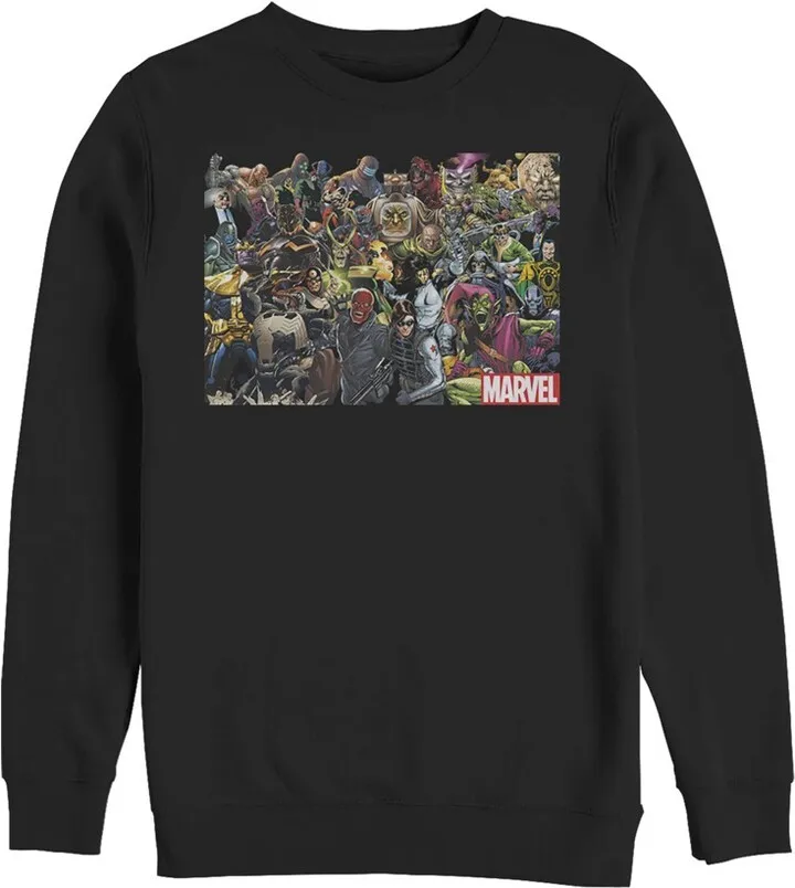 Men's Marvel Villain Collage Sweatshirt - Black - Small